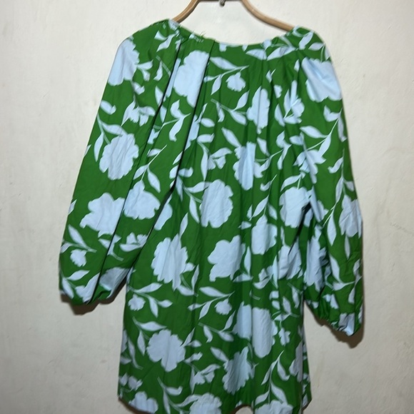 Kate Spade X Target Rose Poplin Green Long Sleeve Mini Dress Size Large NWOT - Picture 5 of 10